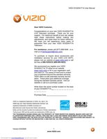 Vizio SV420XVT1A TV Operating Manual